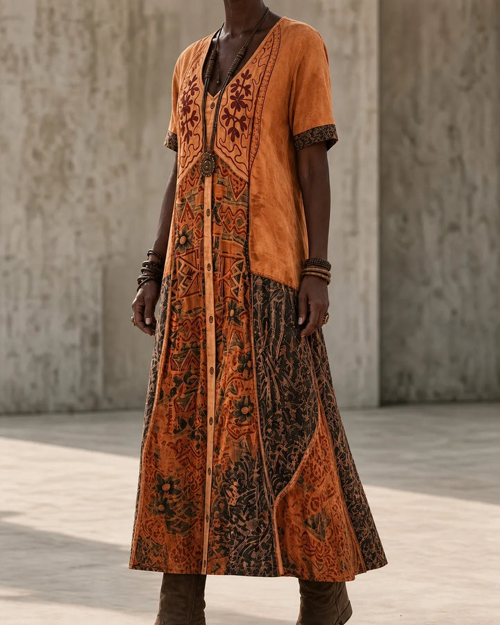 Ysolde | Vintage Embroidered Kaftan Dress