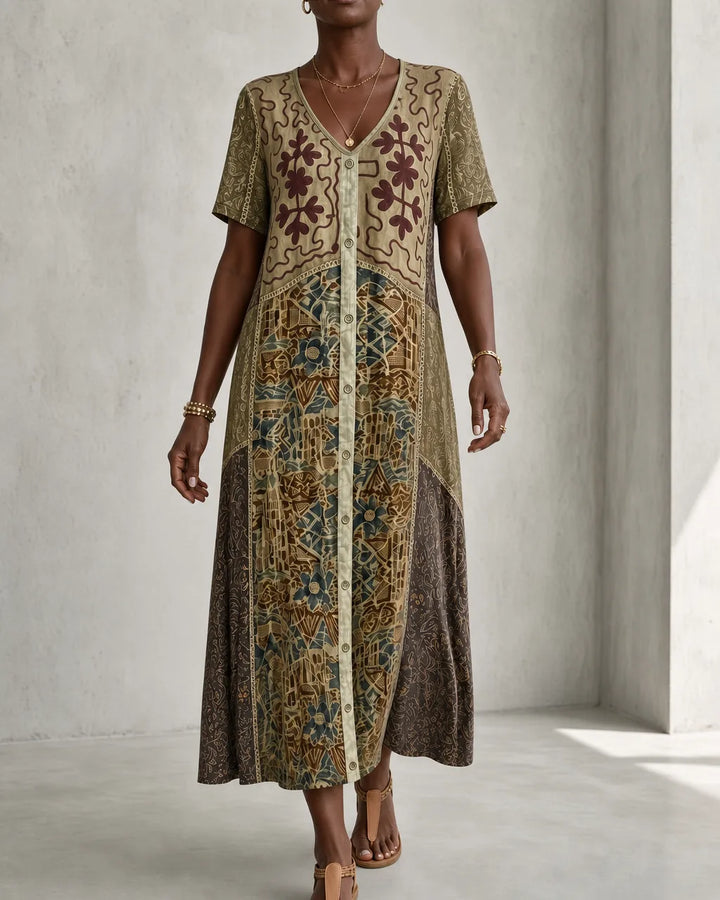 Ysolde | Vintage Embroidered Kaftan Dress