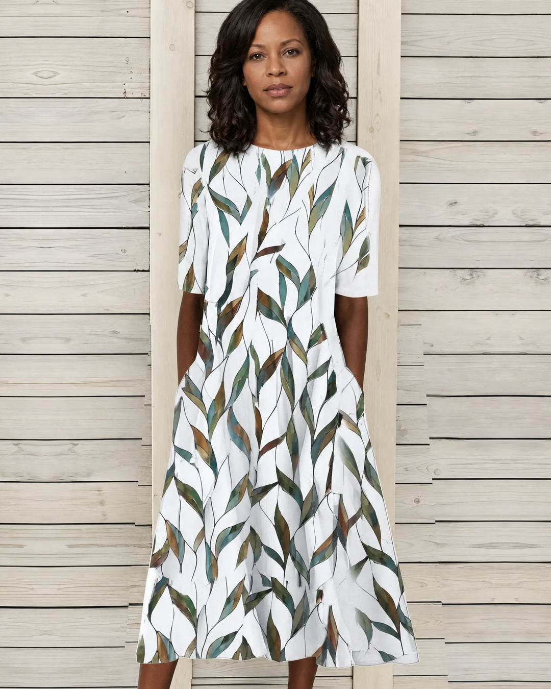 Annie | Coastal Bloom Midi Dress