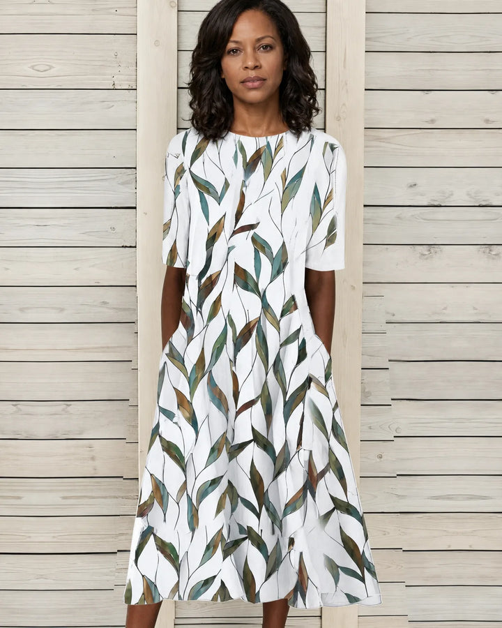 Annie | Coastal Bloom Midi Dress