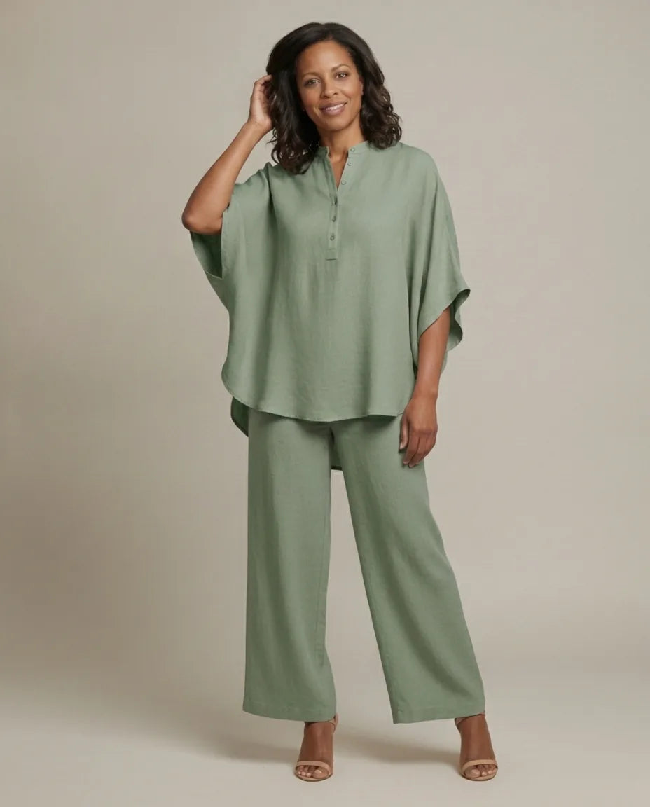 Mariel | Batwing Cotton Two-Piece Set