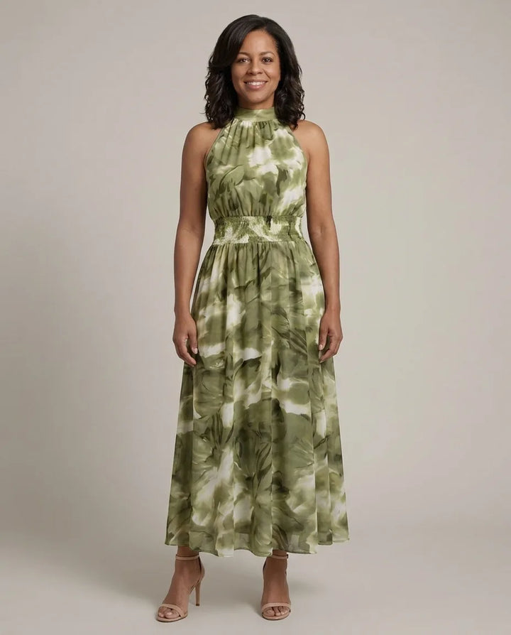 Willow | Gathered Halter Midi Dress
