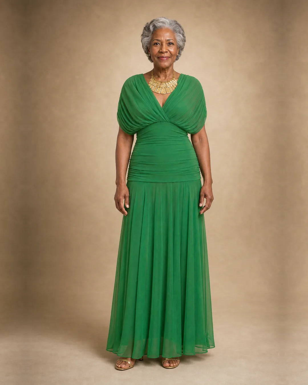 Simone | Elegant Green Dress