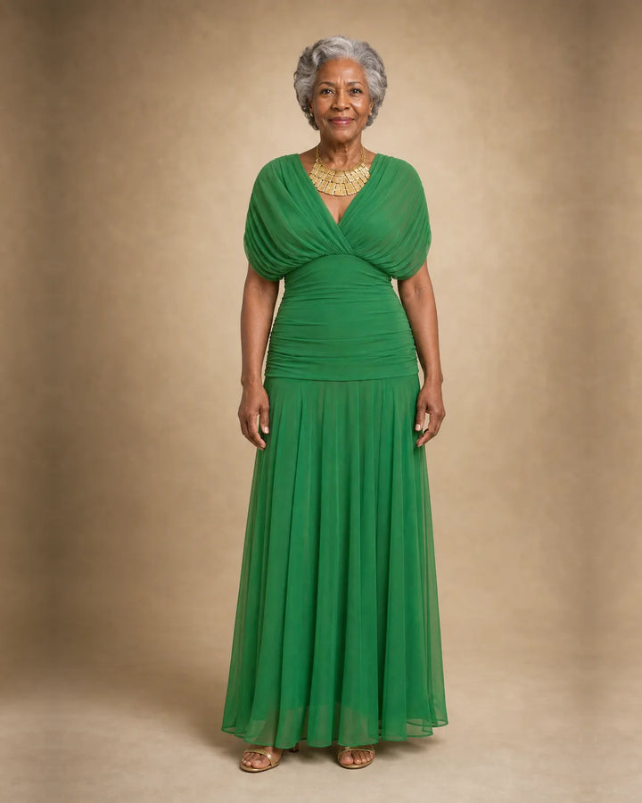 Simone | Elegant Green Dress