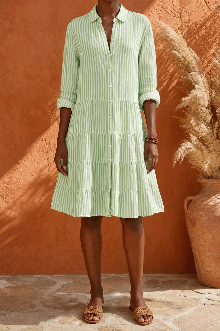 Cecily | Breezy Striped Shirt Dress