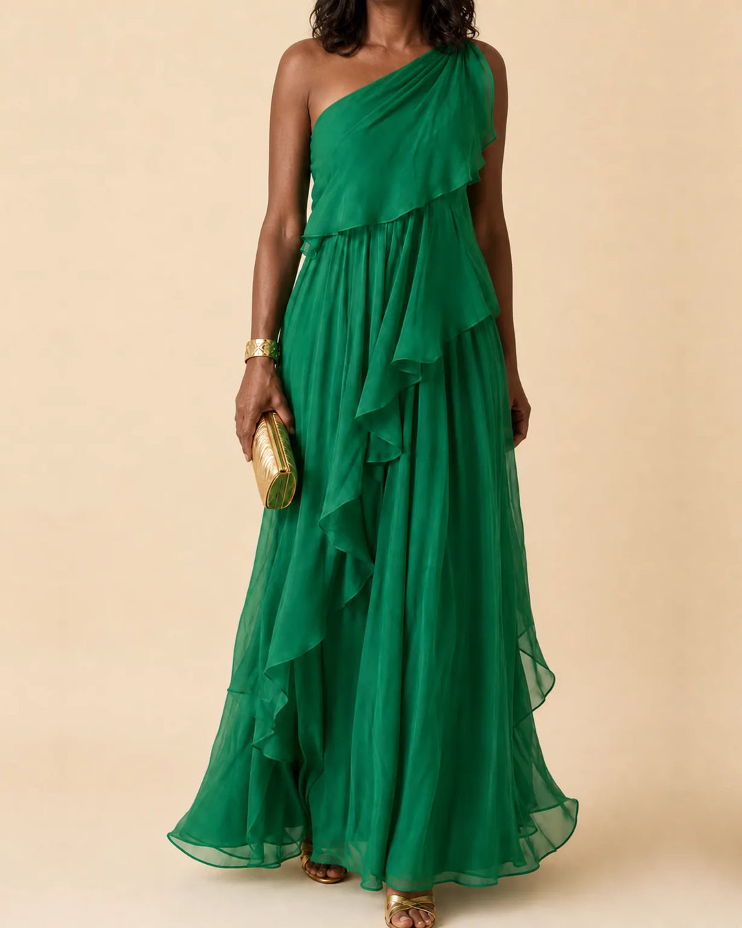 Ela | Cascading Ruffle Maxi Dress