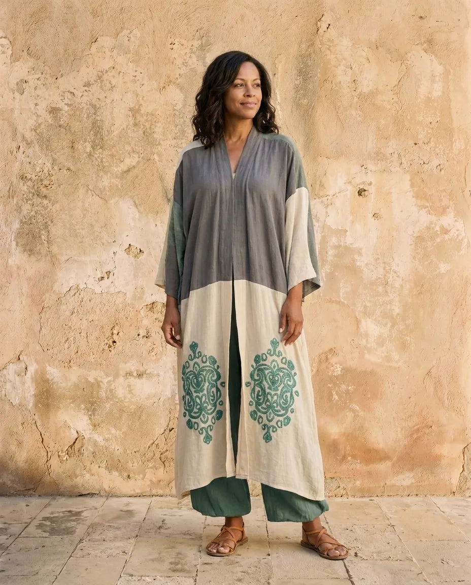 Seraphina | Printed Linen-Blend Three-Piece Set