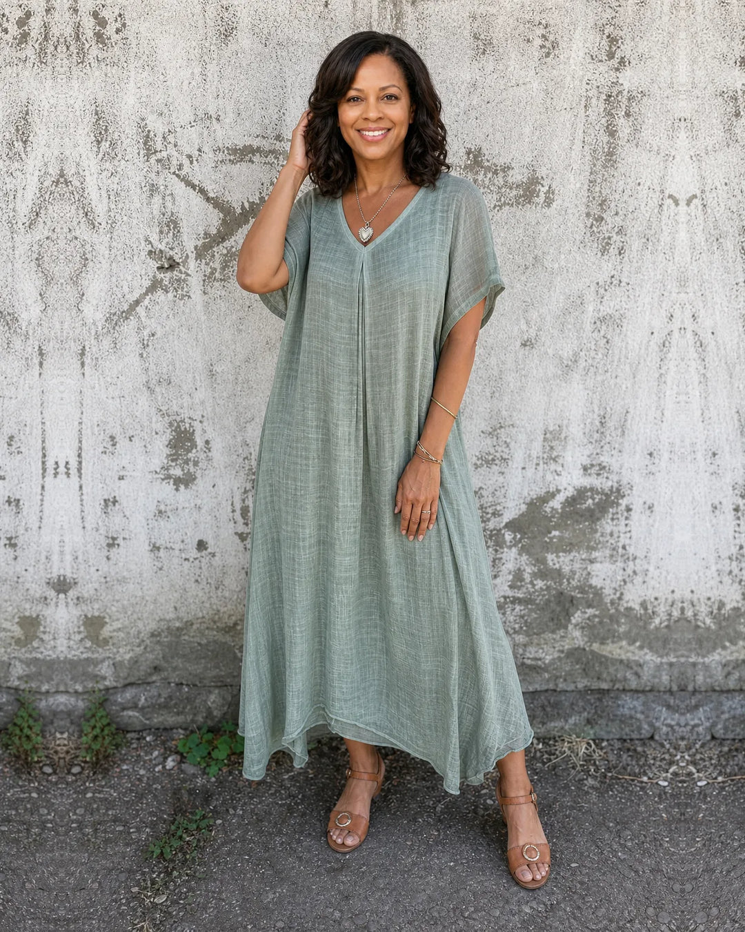 Imani | Loose-Fit V-Neck Dress