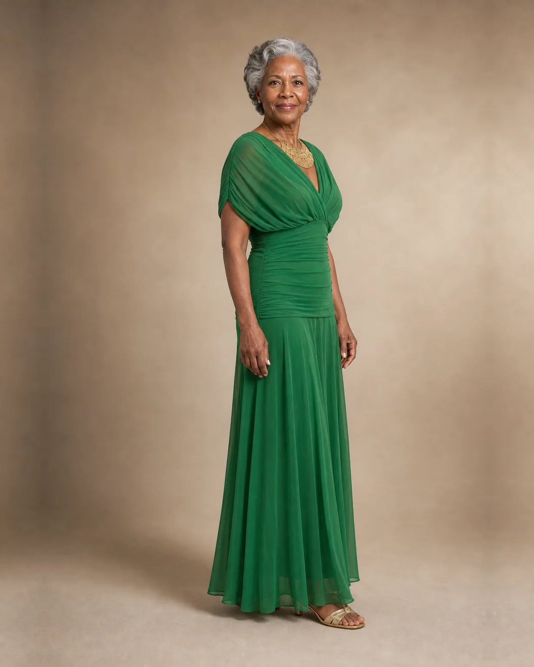 Simone | Elegant Green Dress