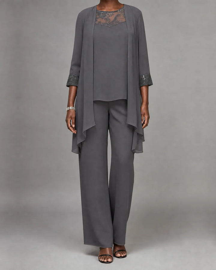 Selah | Three-Piece Chiffon Suit