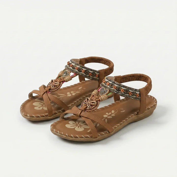 Hannah | Bohemian Comfort Sandals — Brown