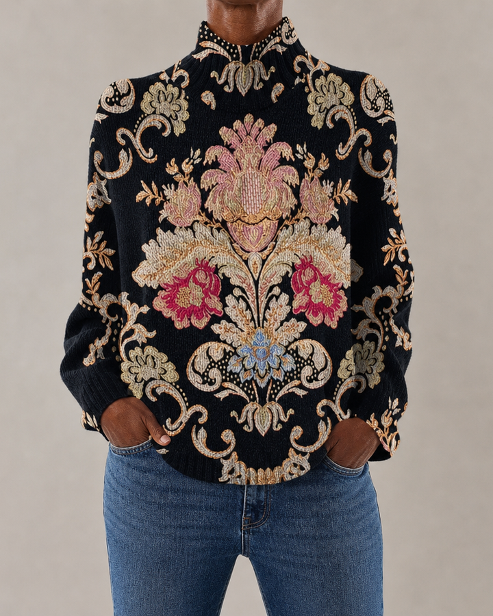 Harper | Vintage Floral Turtleneck
