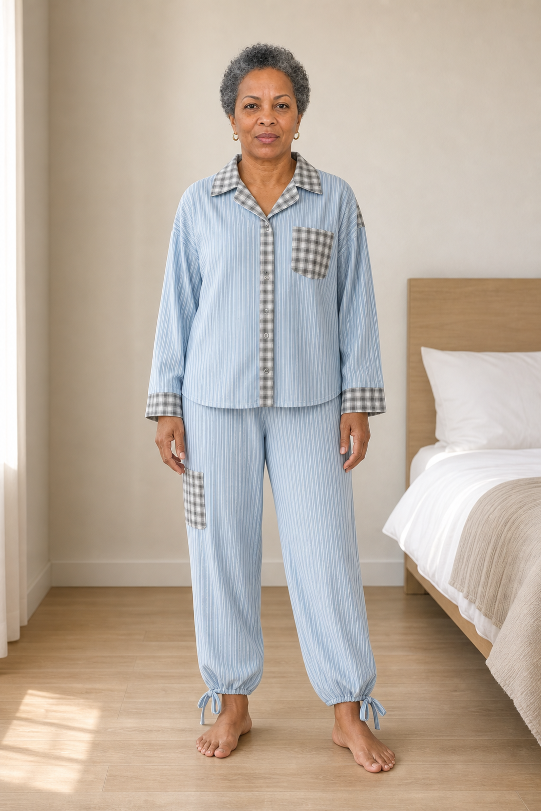 Harriet in blue