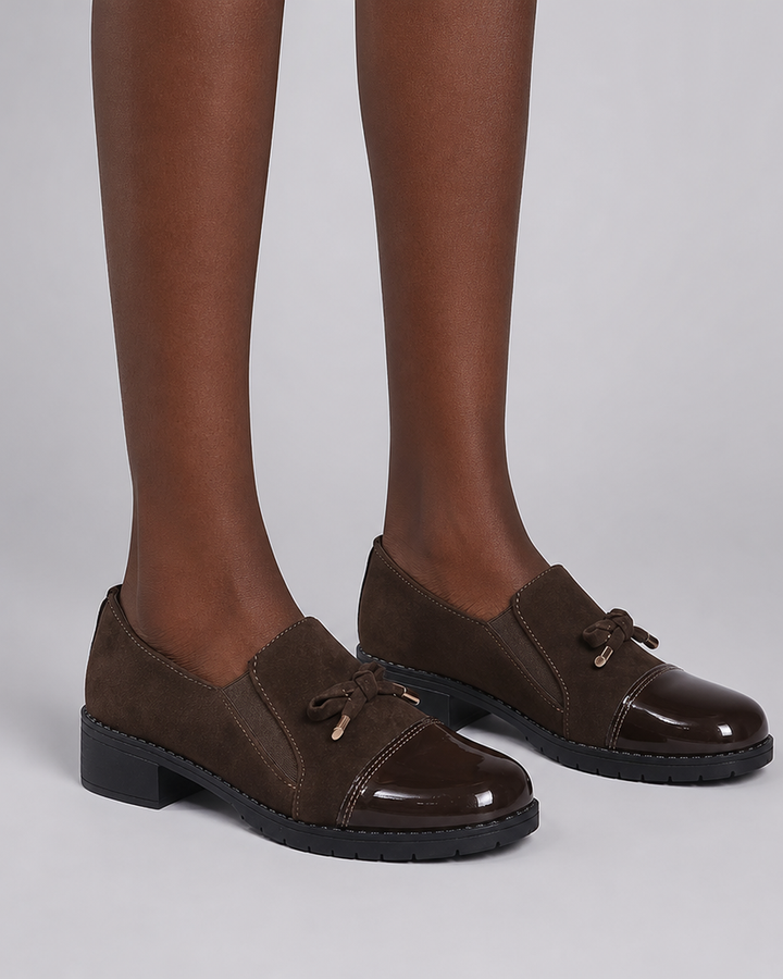 Kellie | Patent Toe Bow Loafers