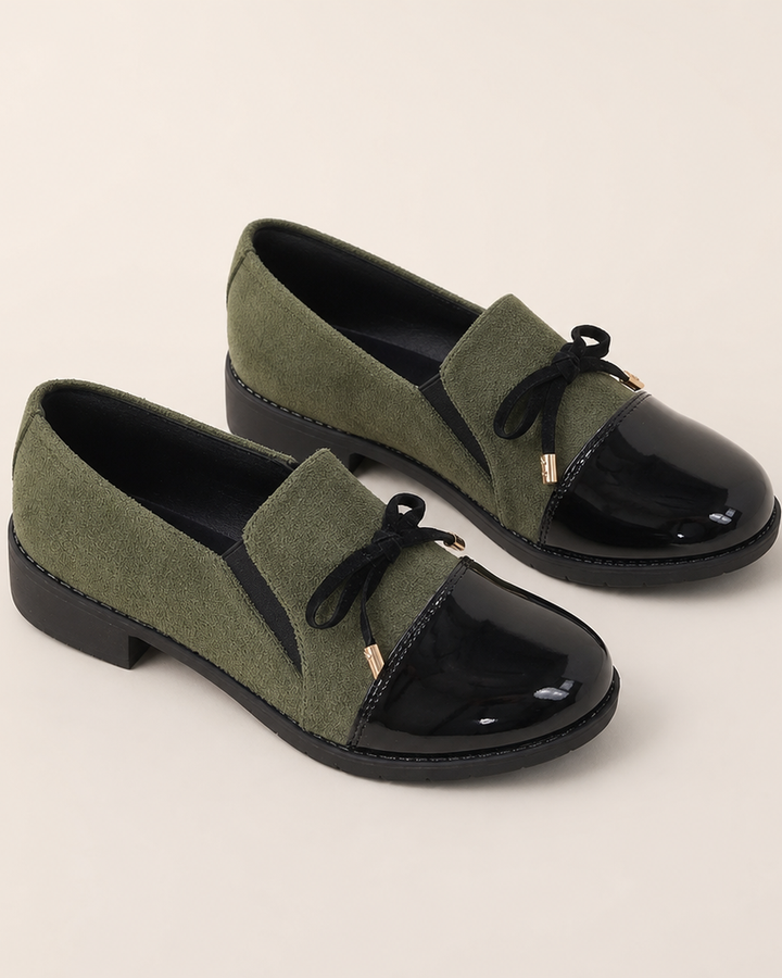 Kellie | Patent Toe Bow Loafers