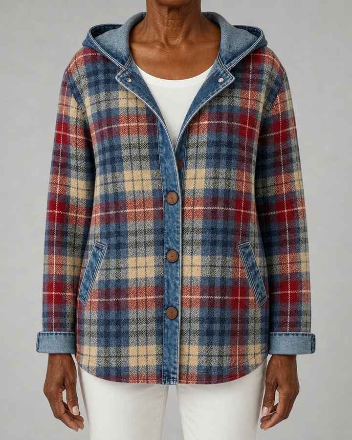 Oleta | Hooded Checked Jacket