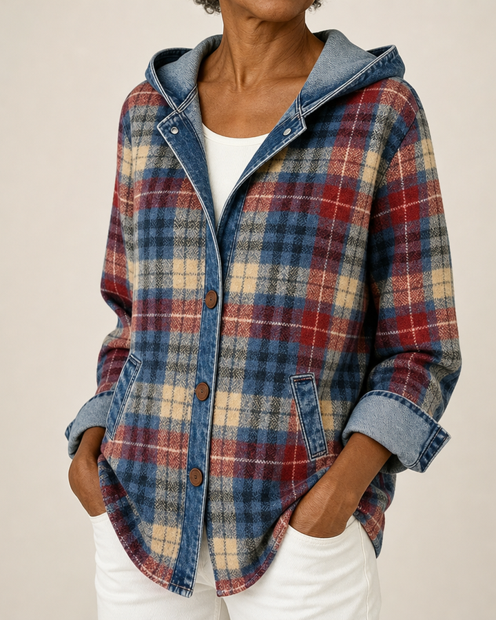 Oleta | Hooded Checked Jacket