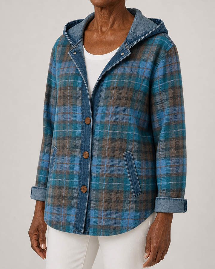 Oleta | Hooded Checked Jacket