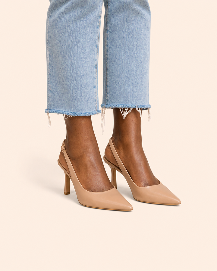 Isabella | Comfort Slingback Kitten Heel Pumps