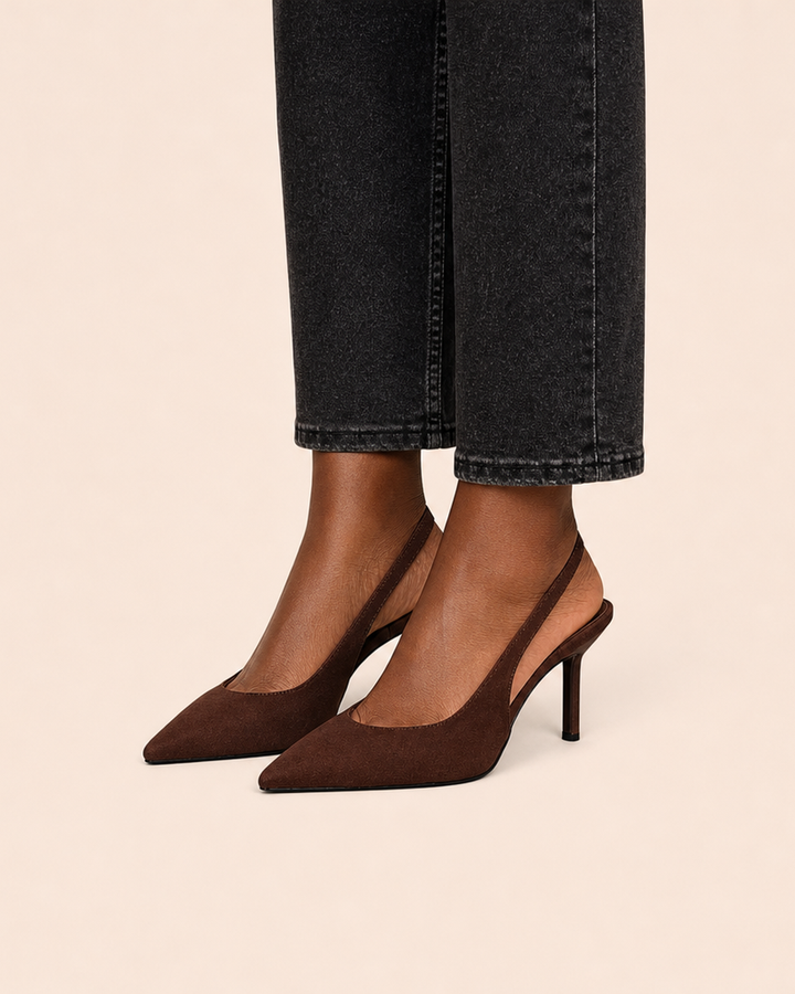 Isabella | Comfort Slingback Kitten Heel Pumps
