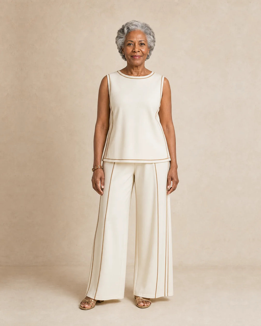 Sierra | Sleeveless Print Top & Wide-Leg Set