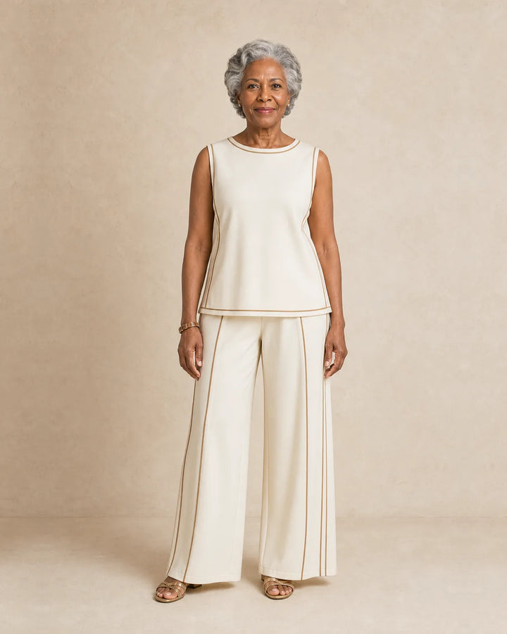 Sierra | Sleeveless Print Top & Wide-Leg Set