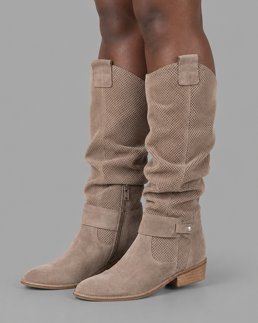 Janika | Vintage Suede Knee-High Boots