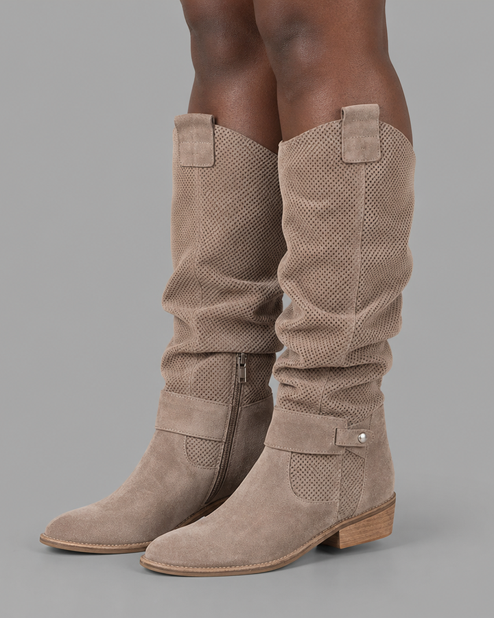 Janika | Vintage Suede Knee-High Boots