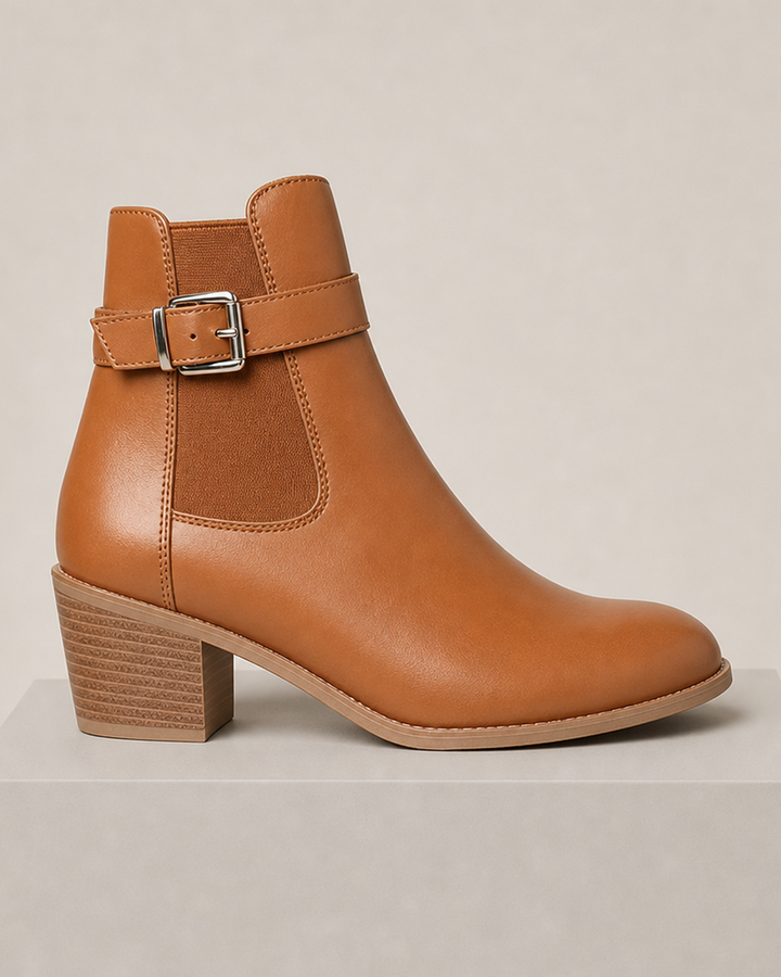Wilma | Ankle Boots With Buckle And Square Heel