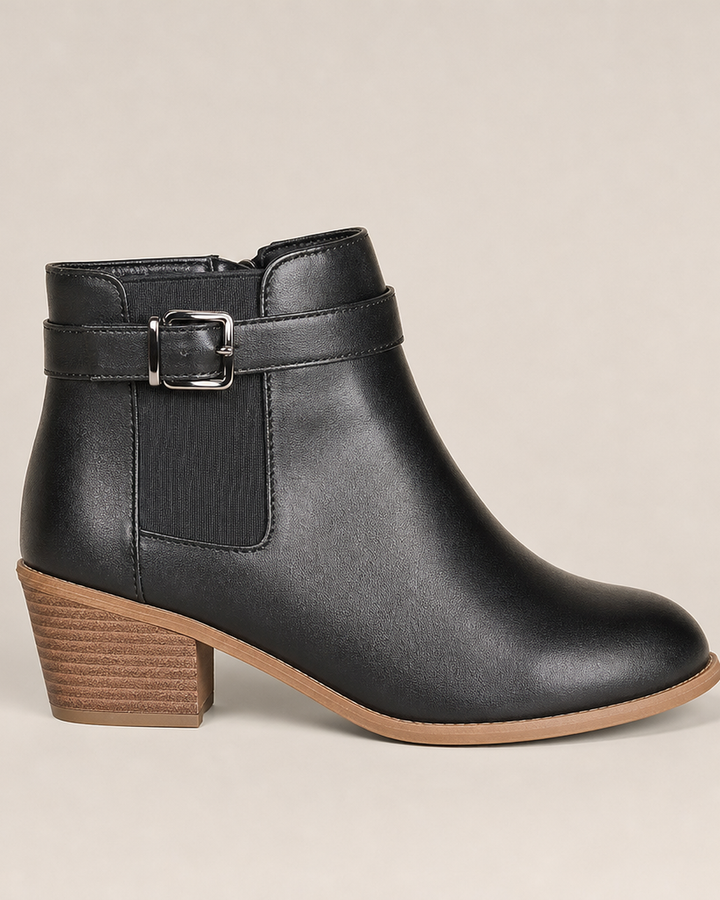 Wilma | Ankle Boots With Buckle And Square Heel
