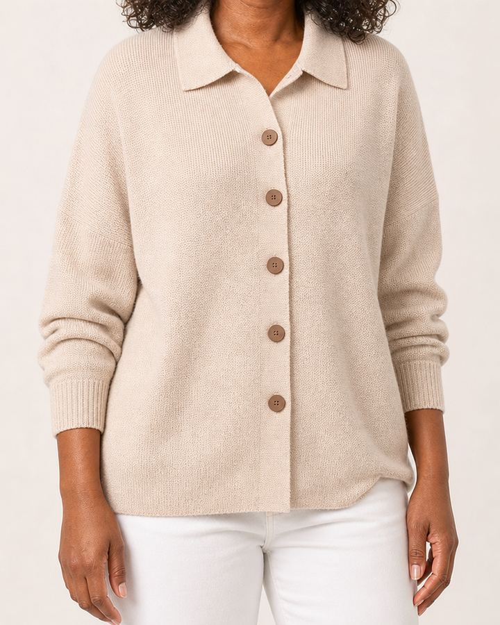 Josephine | Button-Front Collared Cardigan
