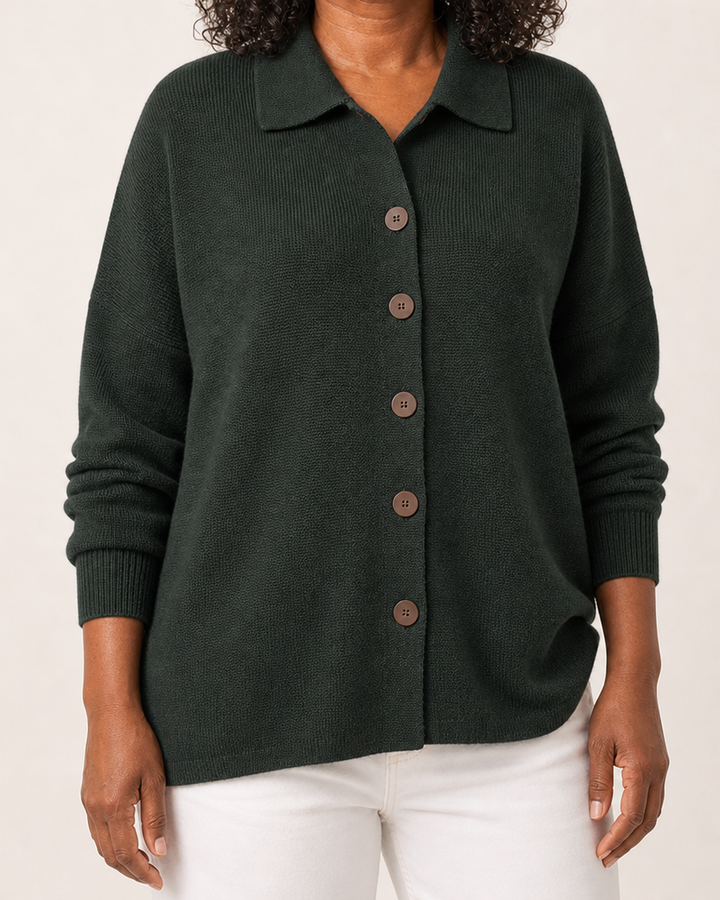 Josephine | Button-Front Collared Cardigan