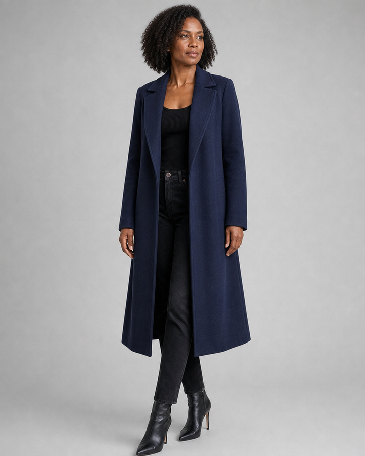 Estelle | Belted Long Lapel Coat