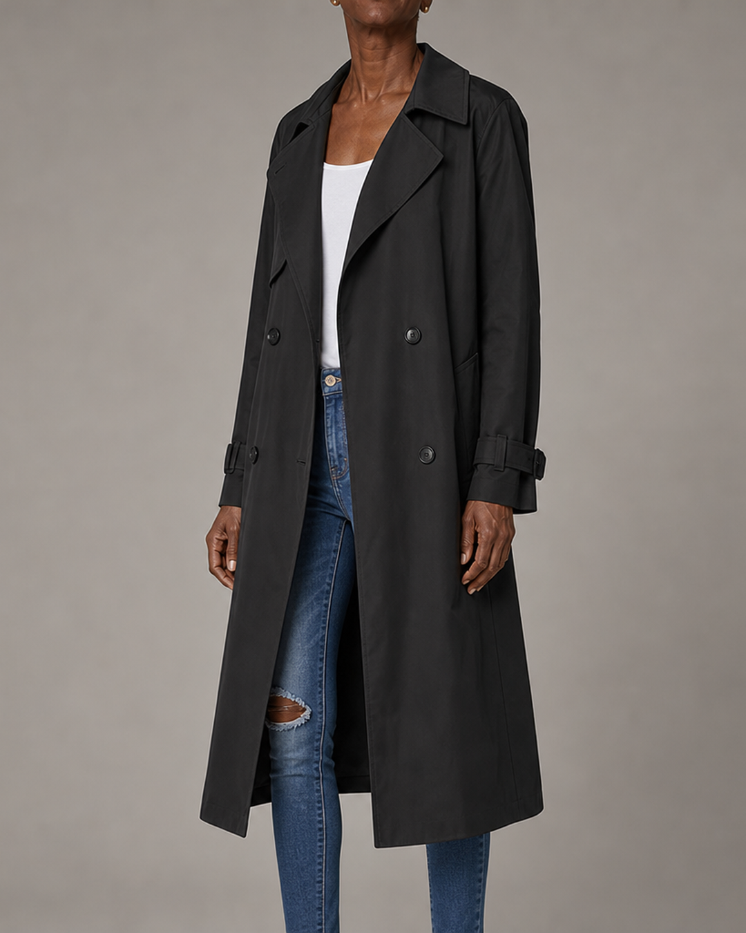 Juliet | Double-Breasted Belted Longline Trench Coat