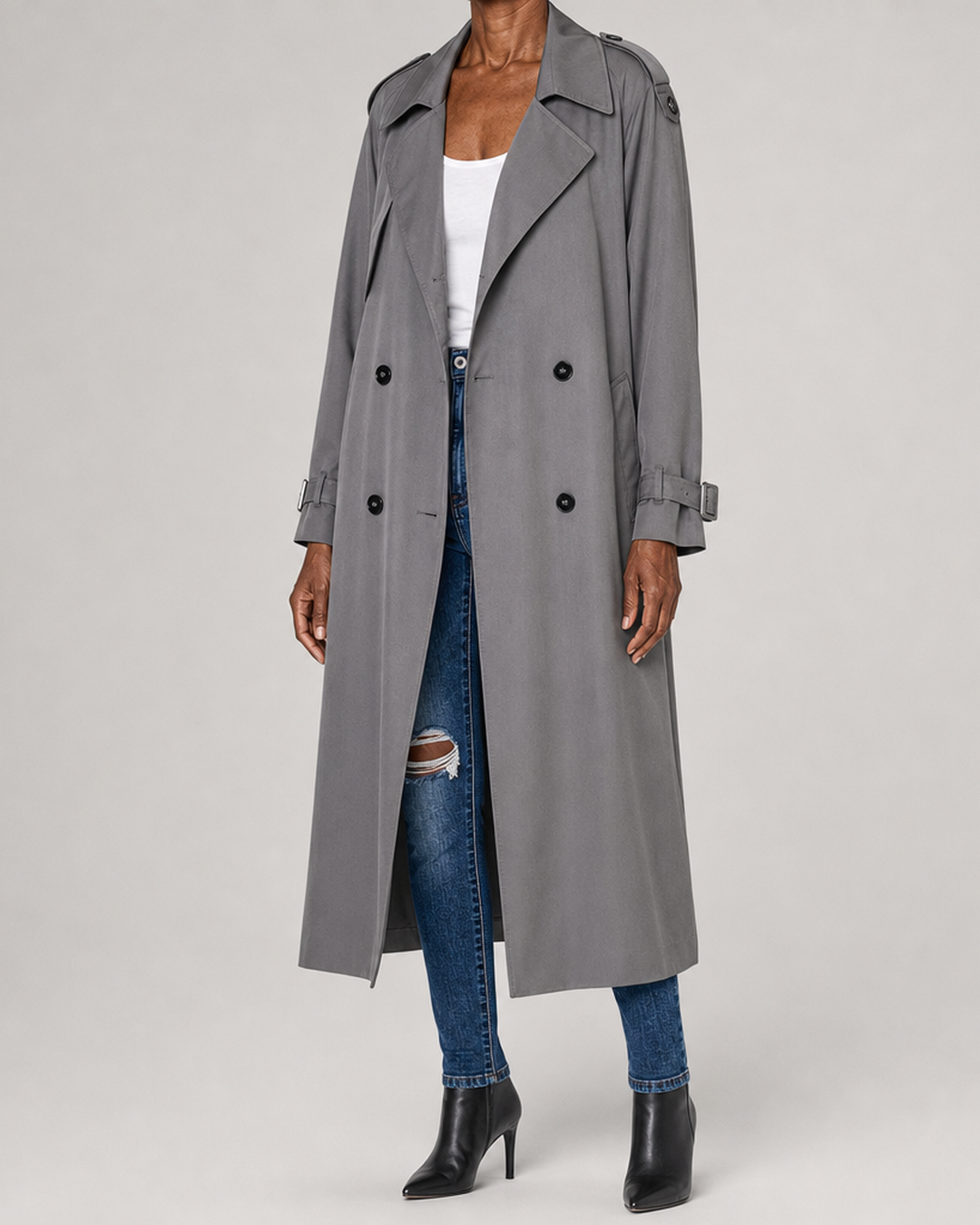 Juliet | Double-Breasted Belted Longline Trench Coat
