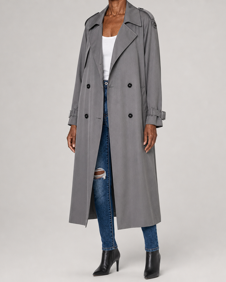 Juliet | Double-Breasted Belted Longline Trench Coat