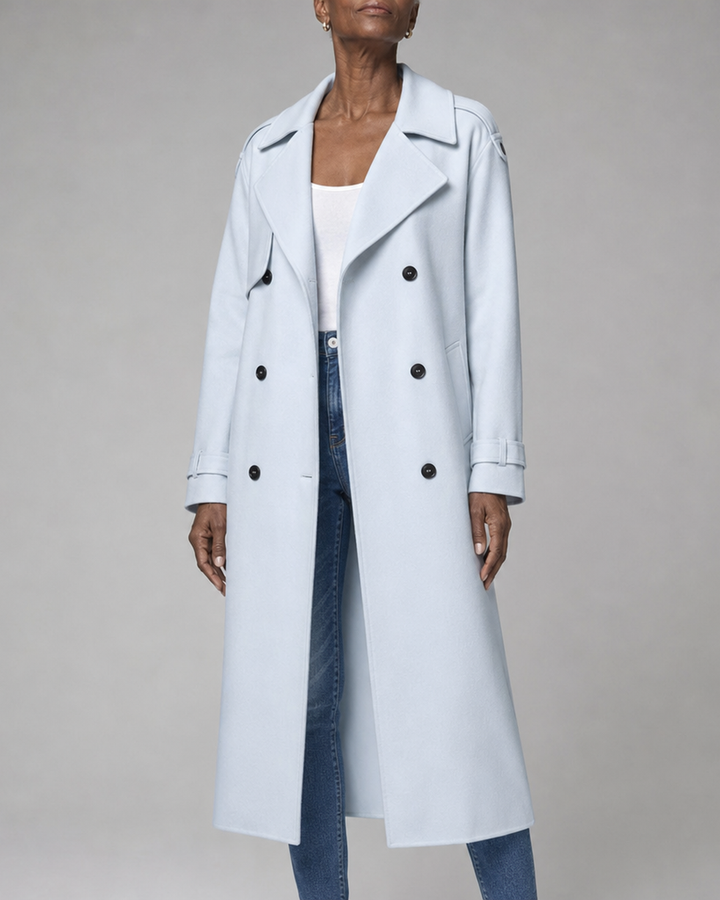 Juliet | Double-Breasted Belted Longline Trench Coat