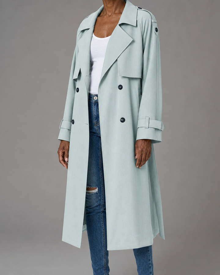 Juliet | Double-Breasted Belted Longline Trench Coat