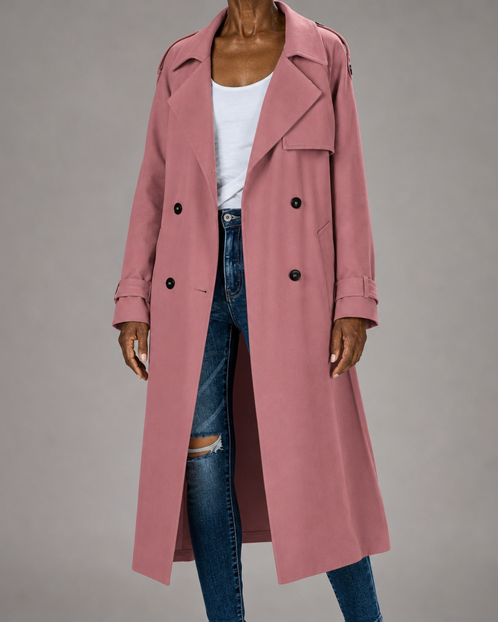 Juliet | Double-Breasted Belted Longline Trench Coat