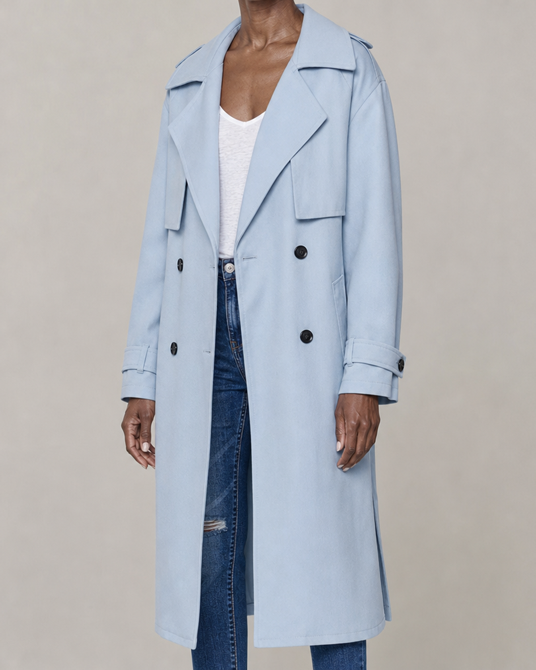 Juliet | Double-Breasted Belted Longline Trench Coat