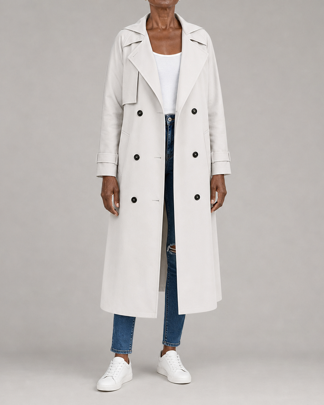 Juliet | Double-Breasted Belted Longline Trench Coat