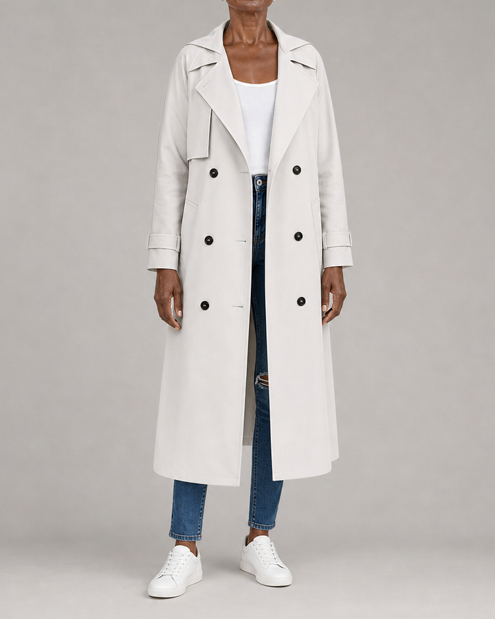 Juliet | Double-Breasted Belted Longline Trench Coat