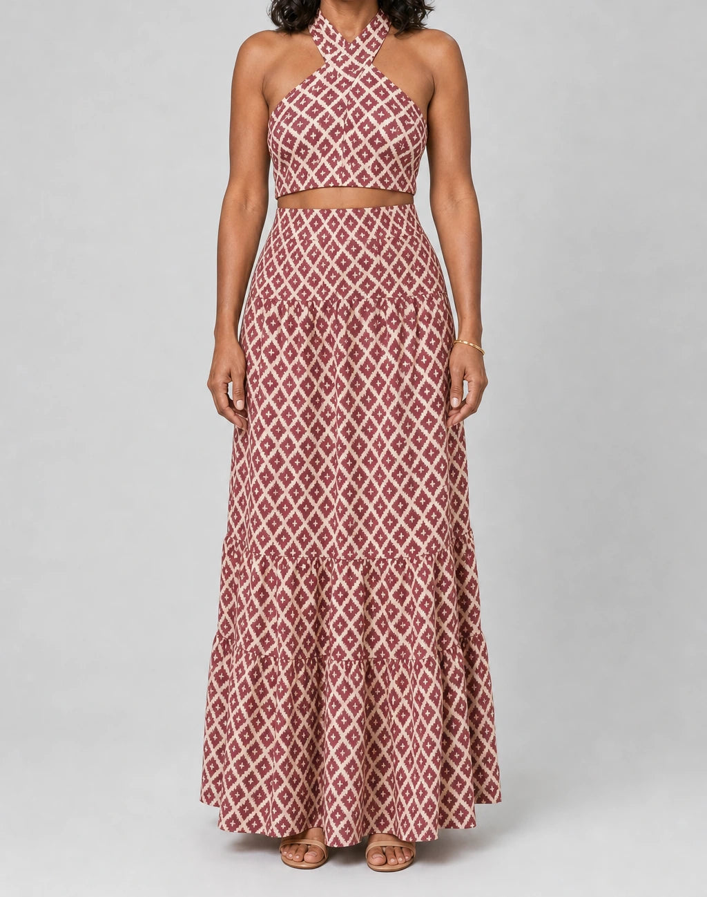 Justa Tummy Flattering Two-Piece Halter Set