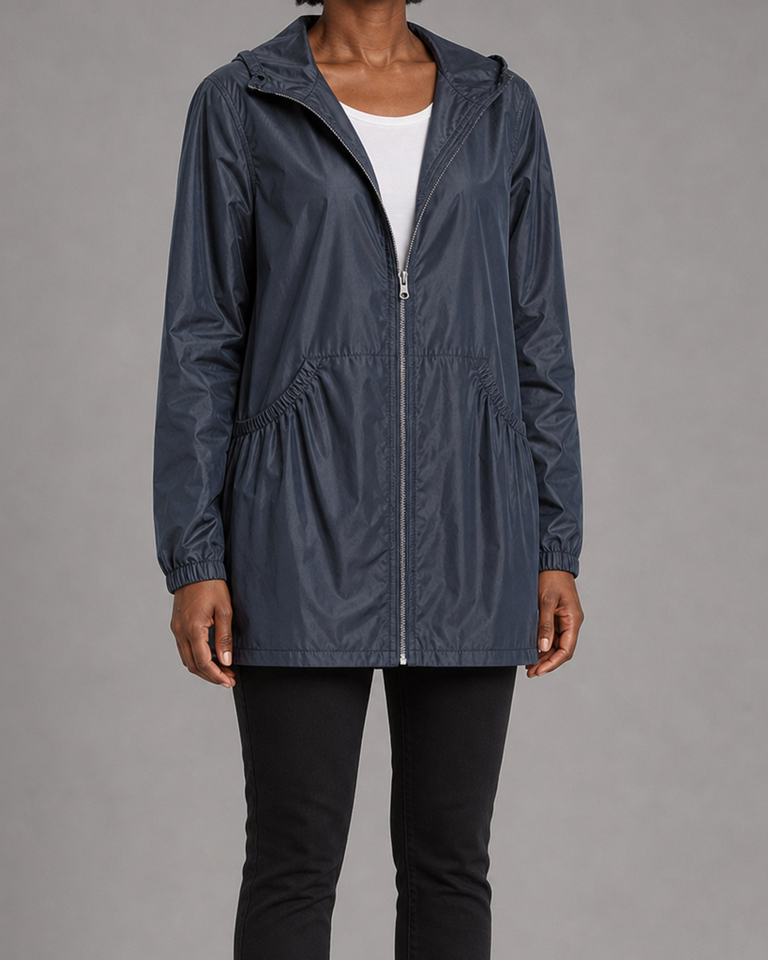 Frances | Hooded Zip-Up Long Trench Coat