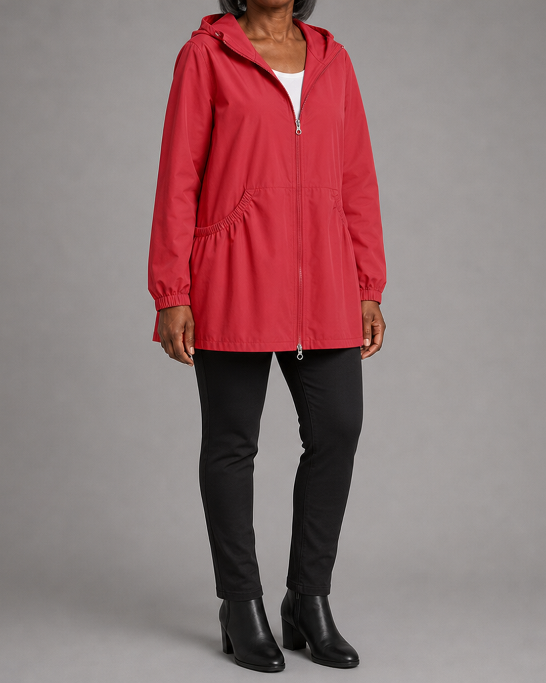 Frances | Hooded Zip-Up Long Trench Coat