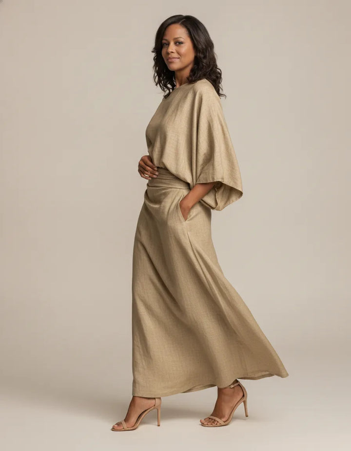 Amelia | Batwing Top & Maxi Skirt Set