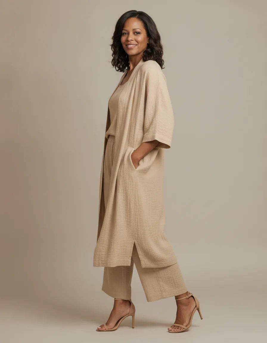 Audrey | Three-Piece Kimono Lounge Set
