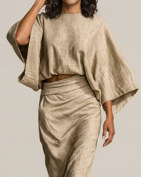 Amelia | Batwing Top & Maxi Skirt Set