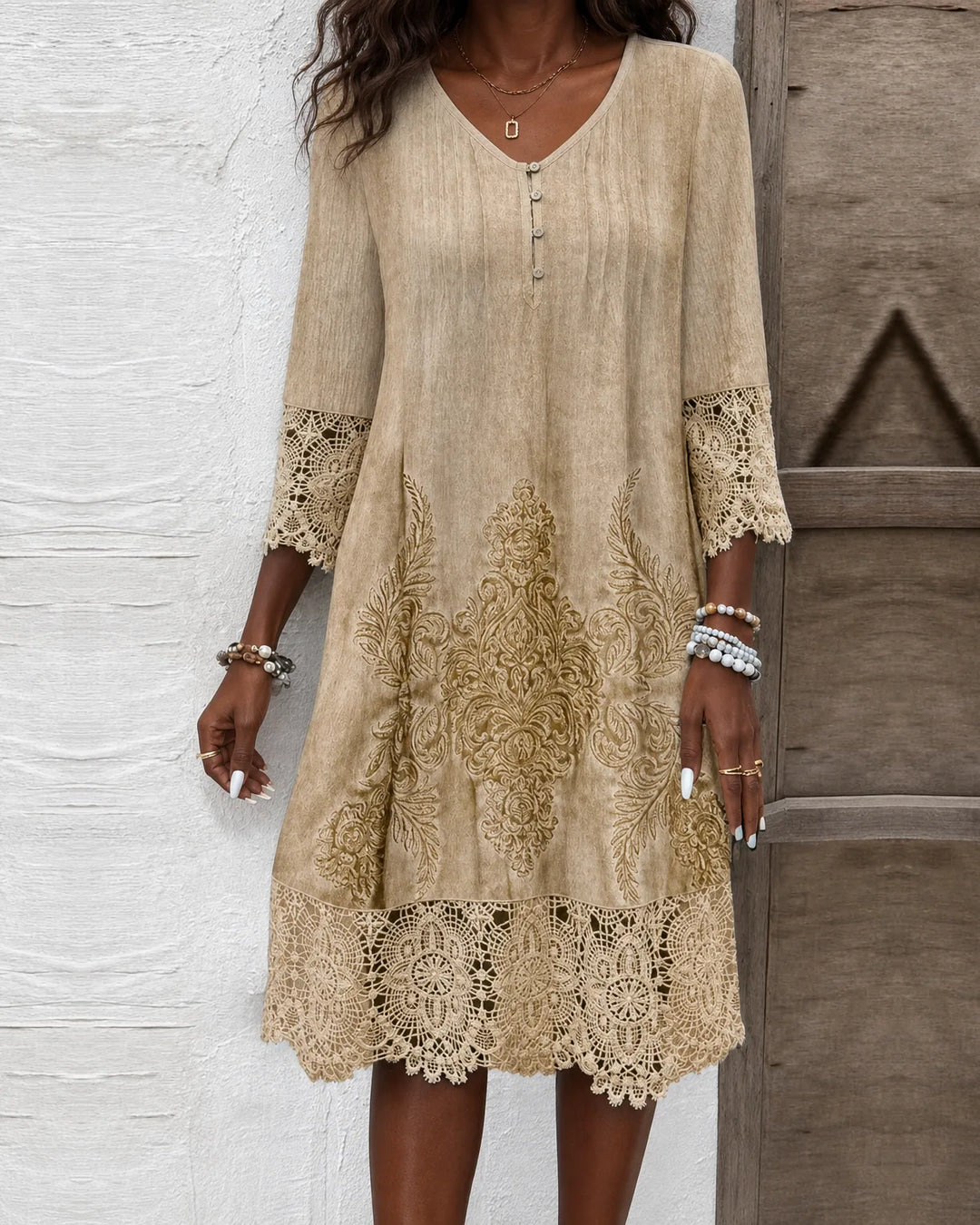 Odette | Lace Cocktail Midi Dress