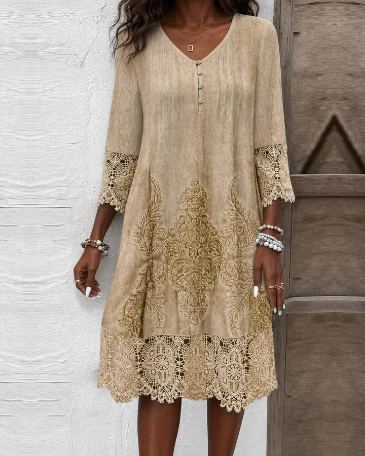 Odette | Lace Cocktail Midi Dress